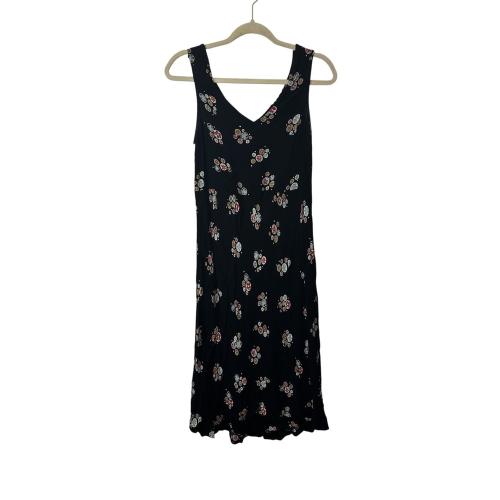 Putumayo Dress Vintage Y2K 90's Womens Small Rayon Dark Floral Whimsical India